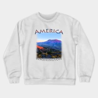 America - Washington - Mt St. Helens Crewneck Sweatshirt